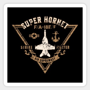 F/A-18E/F Super Hornet Strike Fighter Jet Aircraft Distressed Design Magnet